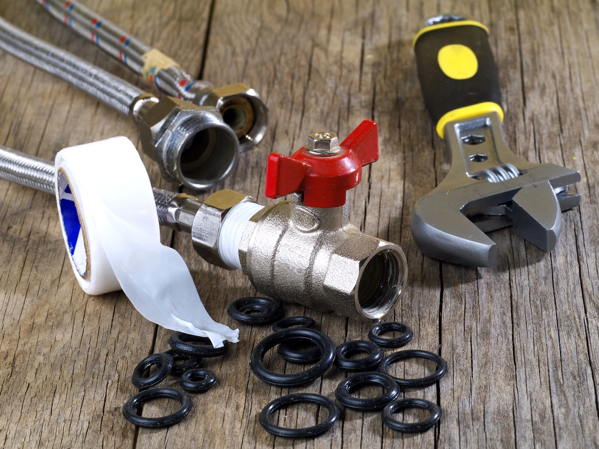 flexible fitting, ball valve and adjustable wrench