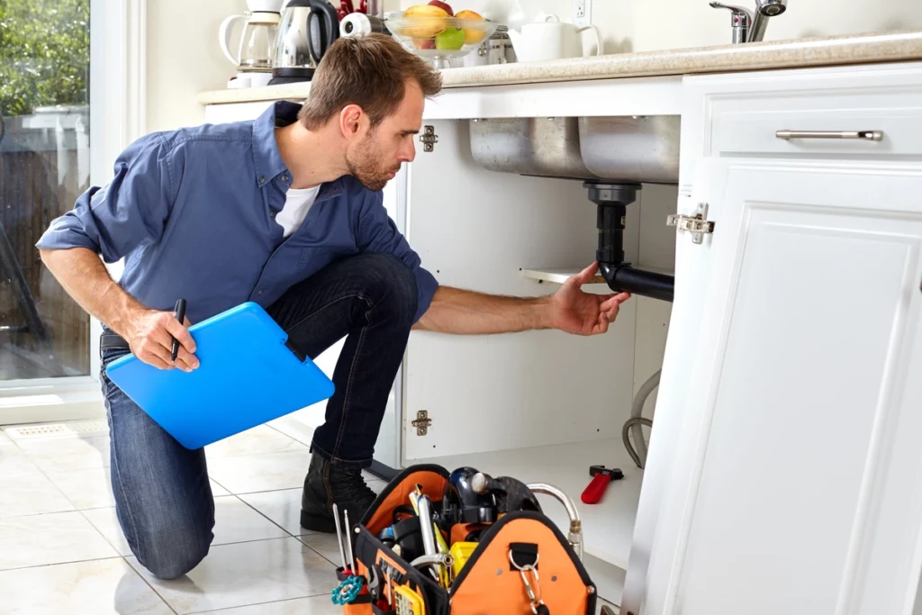 plumber giving quote before insurance on plumbing job