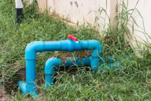 outdoor sump pump pipes